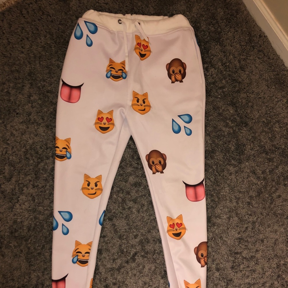 Givenchy White Emoji Joggers SMALL
